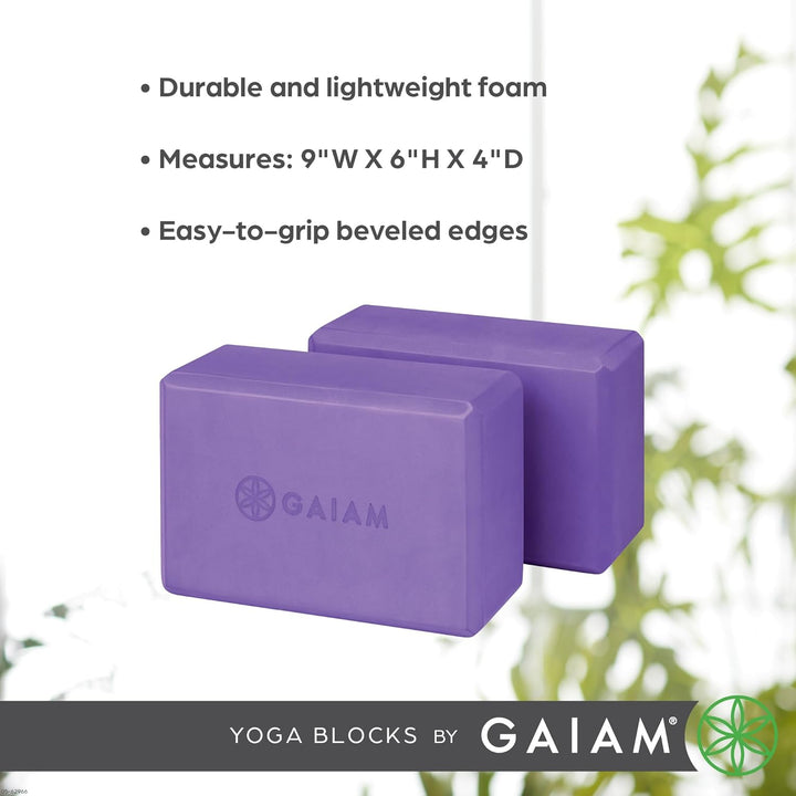 KRETIX Gaiam Essentials Yoga-Block (2er-Set) - stützende, weiche, rutschfeste Schaumstoffoberfläche