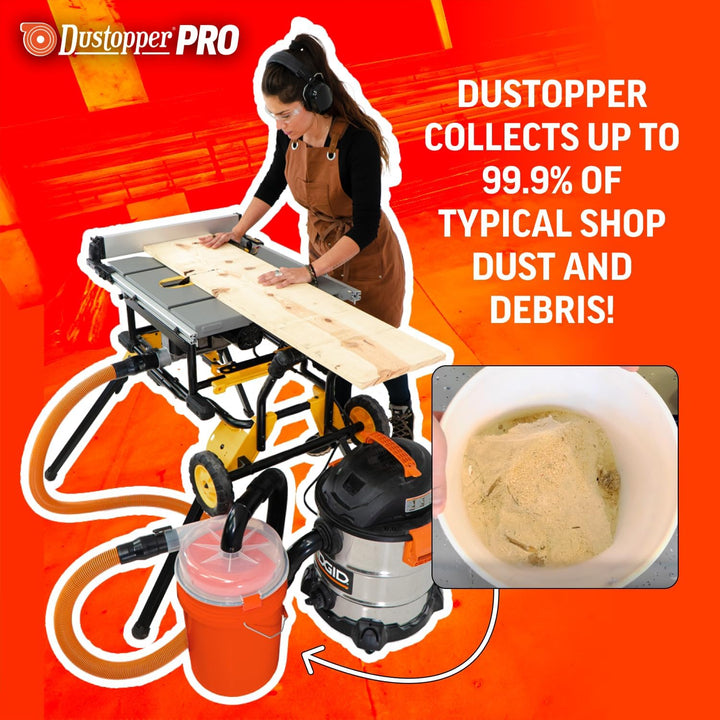 PRO, Low-Profile-Staubsammler für Nass-/Trockensauger, Inklusive High-Flow 90-Grad-Sweep-Winkel und