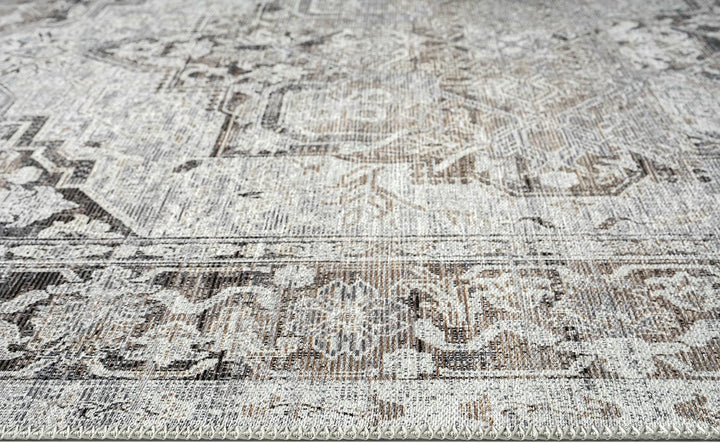 Teppich-Traum Klassischer Teppich mit orientalischen Verzierungen & Ornamenten in Creme grau Grösse