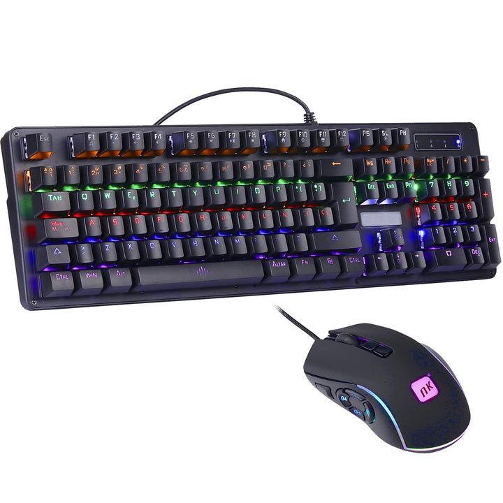 NK Onyx Gaming Pack Mechanische Tastatur Cherry MX Blue Switch RGB LED, 105 Tasten + programmierbare
