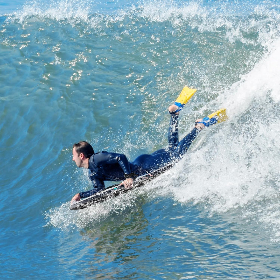 COSTWAY Bodyboard für Kinder, Surfbrett mit EPS-Kern, XPE-Deck, HDPE-Unterseite &amp; Handgelenkschlaufe