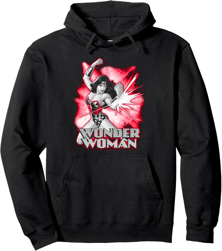 Wonder Woman Red & Gray Pullover Hoodie