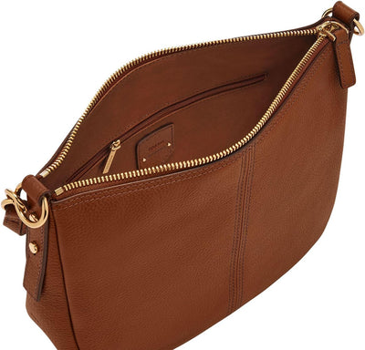 Fossil Damen Jolie Crossbody Ledertasche 27,9 cm L x 7,6 cm B x 20,3 cm H Braun, Braun