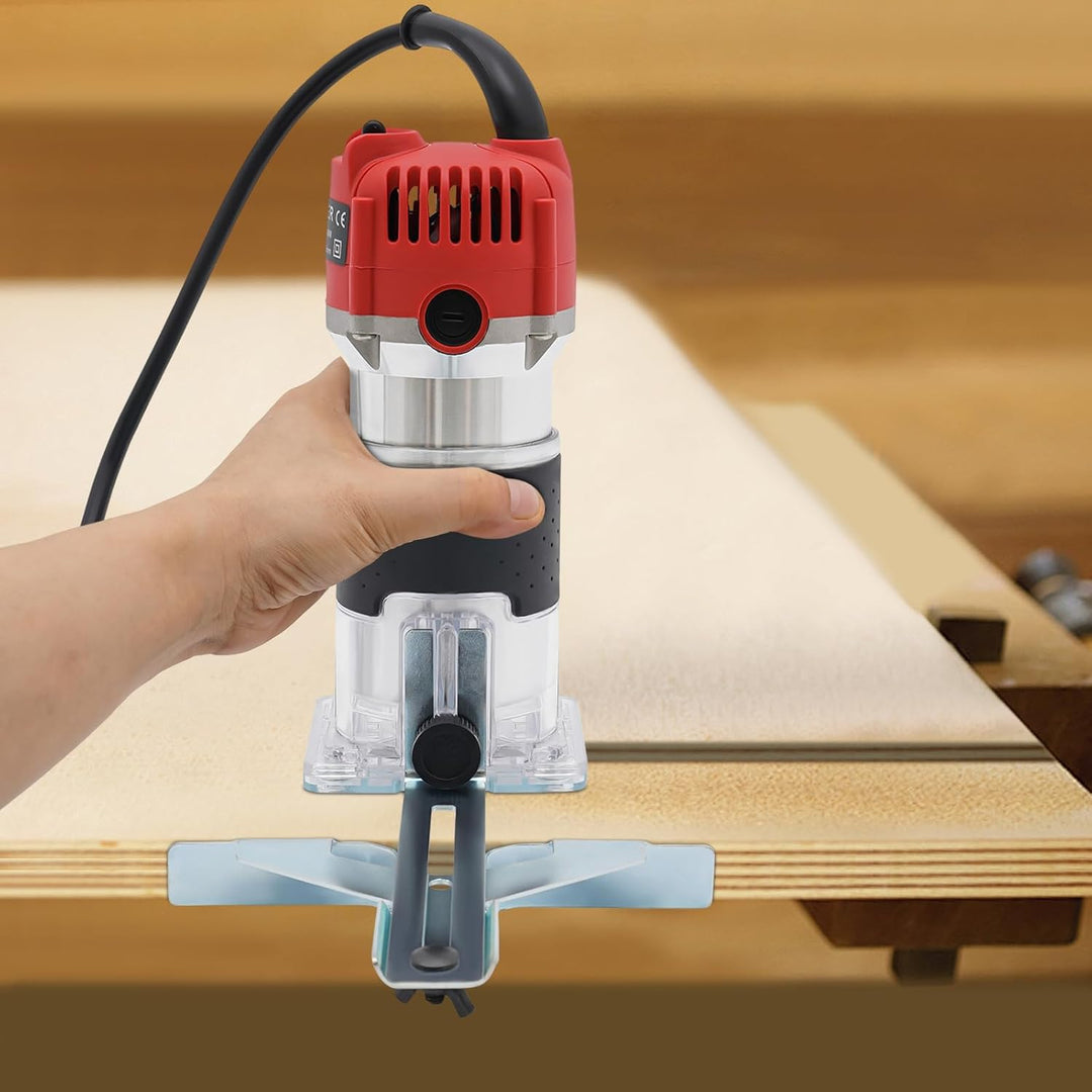 800W 220V Holzfräse Oberfräse Kantenfräse, Elektro-Hand Holz Trimmer, Einstellbare Fräsmaschine Rout