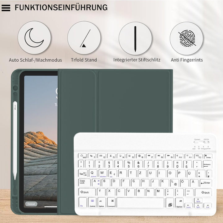 Hülle mit Tastatur für iPad Air 11 Zoll M4/M3/M2 (2026/2025/2024), iPad Air 5/4 Generation (2022/202