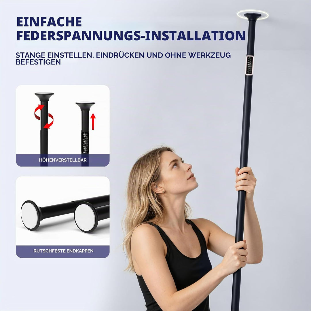 Purejoy Teleskop Duschregal Schwarz, höhenverstellbares Eckregal | ohne Bohren, rostfrei, 4 Körbe, f