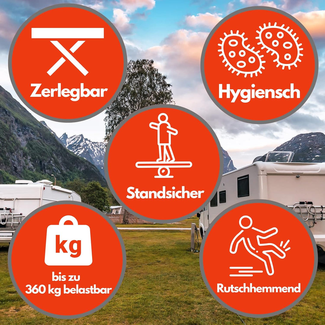 TE-Trend Whirlpool Pool Zubehör Outdoor 2-Stufen Treppe Doppelstufe Einstiegstreppe Kunststoff bis 3