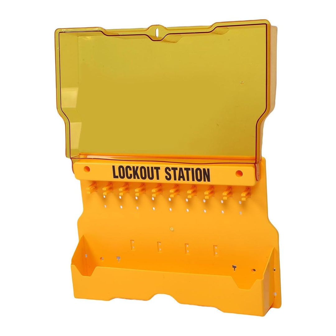 Sorandy Lockout -Tagout -Station, Lock Out Kit mit Abdeckung für die Aufbewahrung, Wandmontierte Ele