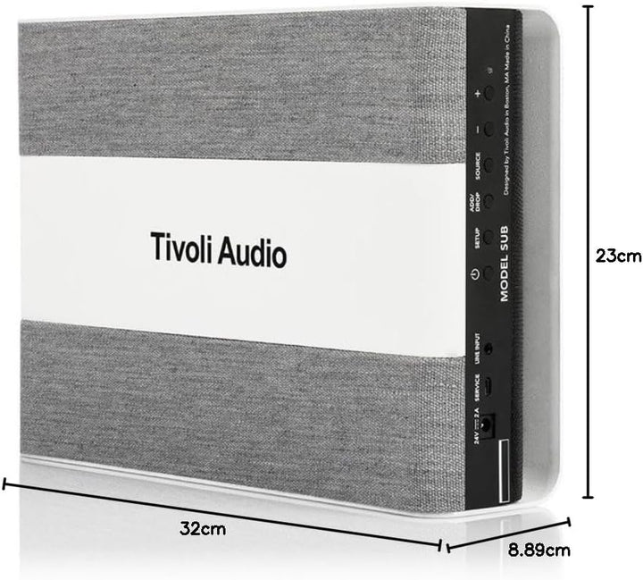 Tivoli Audio 815097018100 "Art Line Model SUB WLAN Subwoofer Weiss/Grau, Weiss/Grau