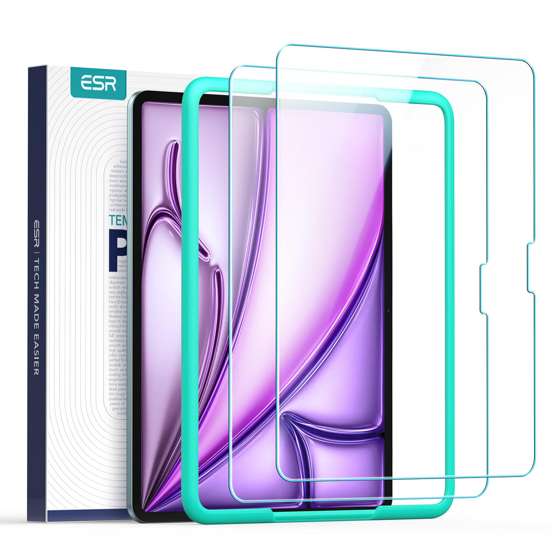 ESR 2 Stück, für iPad Air 13 Zoll M4/M3/M2 (8./7./6. Generation, 2026/2025/2024) für Panzerglas, Sch