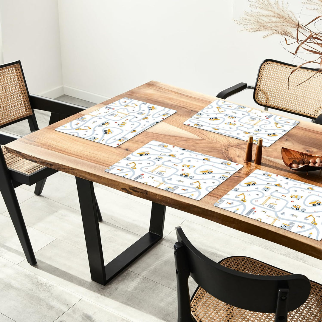 KitchenYeah© Platzsets Abwaschbar 6-Teilig 45x30 cm Tischsets Platzdeckchen Platzset Unterlage Tisch