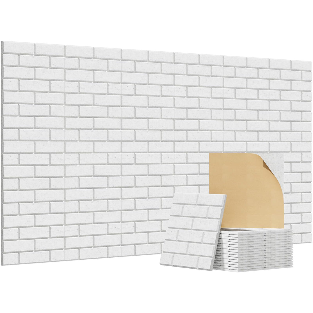 TONOR Ziegeltyp Akustikpaneele selbstklebend, 36 St.30x30x0,9cm Schalldämmung Schallschutzplatten, W