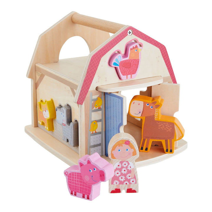 HABA 306625 - Sortierbox Bauernhof, Sortierspielzeug ab 12 Monaten, Bunt