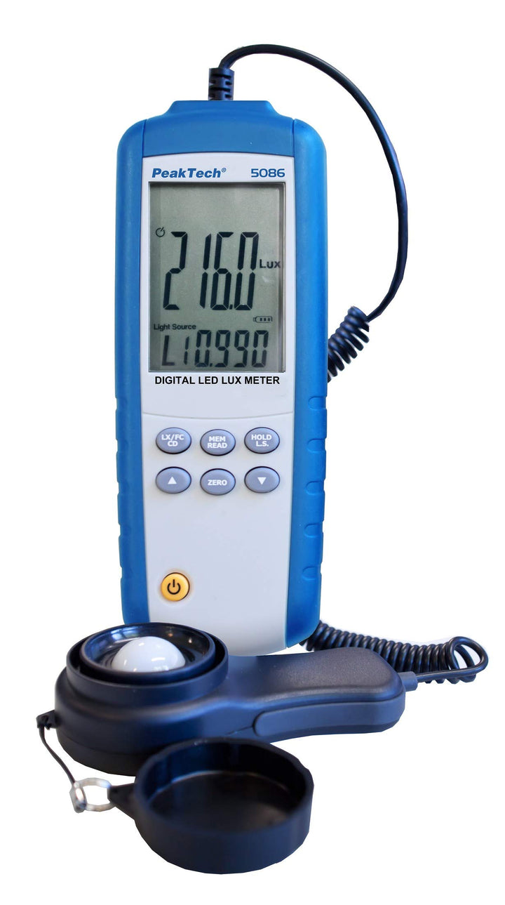Peaktech 5086 Digitales LED Lux-Messgerät, 3 3/4-stellig