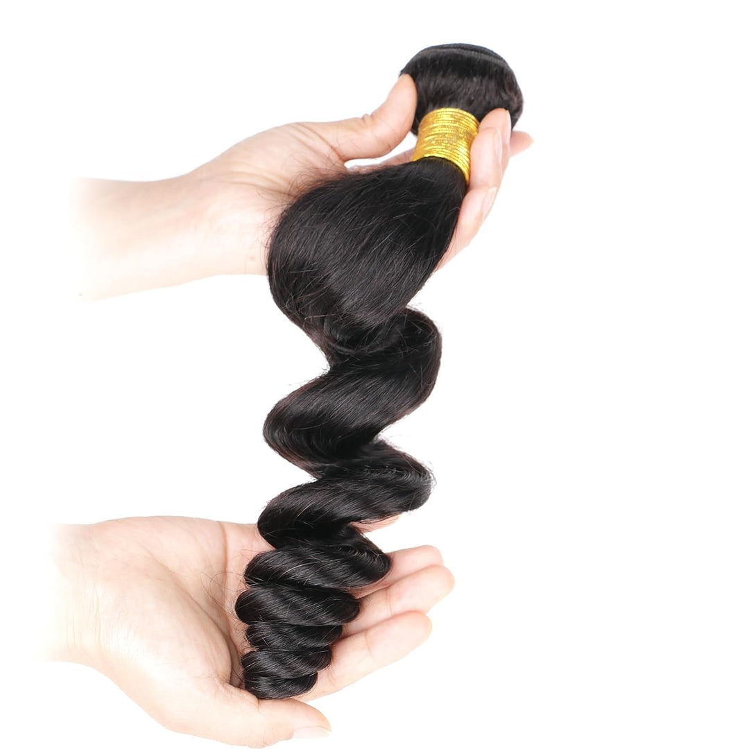 Huarisi Loose Wave Human Hair Bundles Short Brazilian Virgin Hair Loose Wave Bundles Weave Single Bu