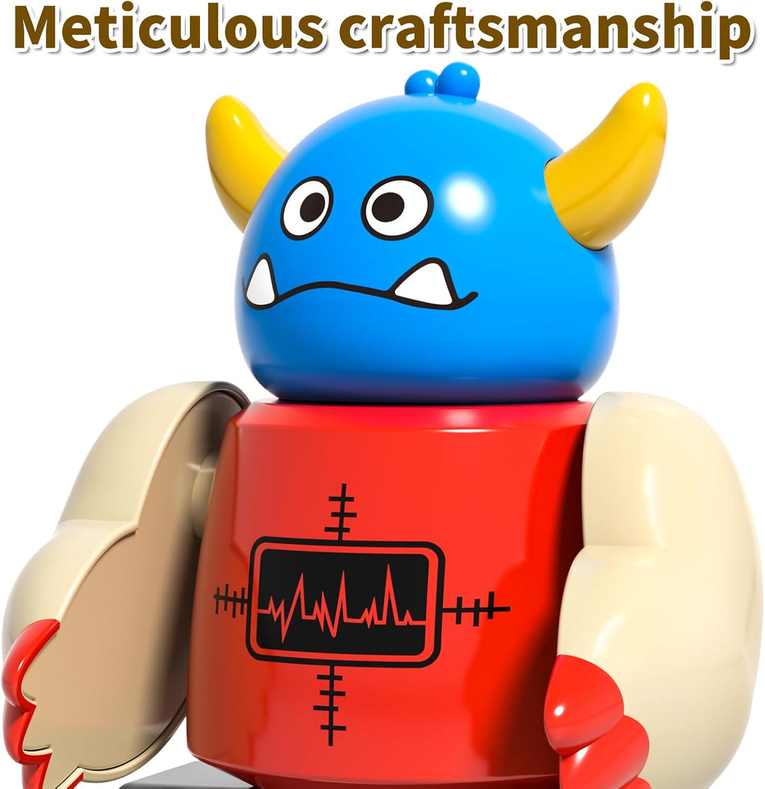 Magnetisches Roboterspielzeug für Kinder ab 3-7 Jahren, 5-stück Magnetmonster-Bausteine, stapelbares