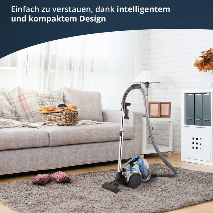 KHG Staubsauger BS-703OT in silberfarben/schwarz mit 700W, 3L Staubbehälter, Multi-Cyclon Technik, H