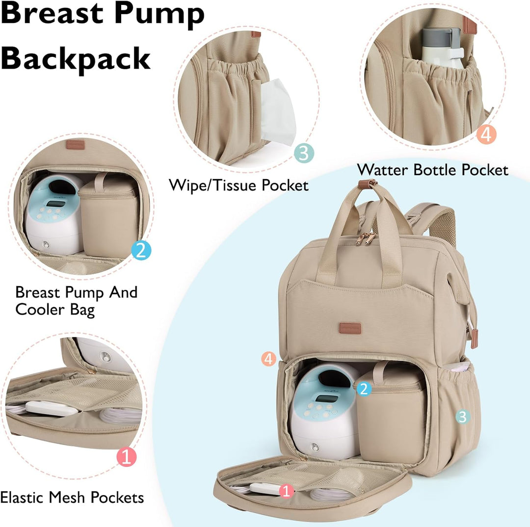 mommore Wickelrucksack, Milchpumpenrucksack für Medela Spectra S1, S2, Milchpumpenrucksack für beruf