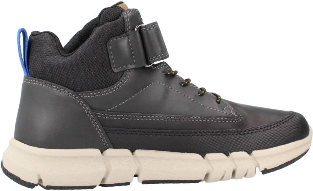 Geox Jungen J Flexyper Boy Sneaker 28 EU Schwarz, 28 EU Schwarz
