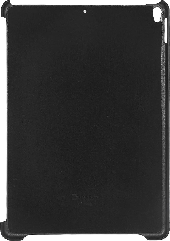 StilGut Leder-Cover kompatibel mit Apple iPad Pro 10.5" 2017 mit Keyboard Connector, Schwarz, Schwar