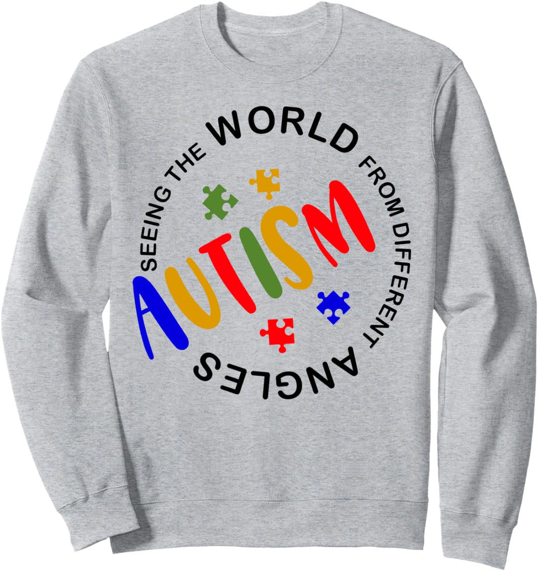 Autismus-Bewusstsein Geschenk Sehen Sie die Welt aus verschi Sweatshirt