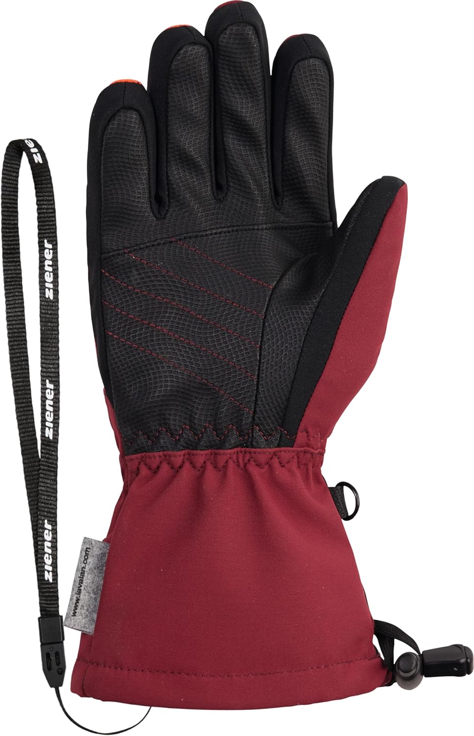 Ziener Kinder Laval Ski-Handschuhe/Wintersport | wasserdicht, extra warm, Wolle 4.5 Red Cabin, 4.5 R