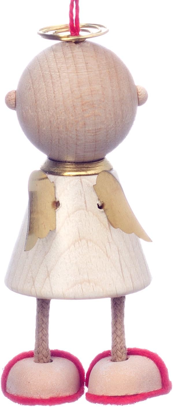 Charly Hängender Schutzengel, Auto Schutzengel (Weiss), Holz, Hängender Schmuck, Geburtstag, Weiss