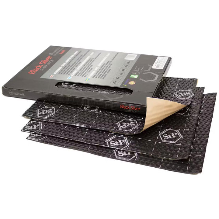 STP BLACK SILVER - 750x500x1,8mm BULK PACK (12pcs) 73910123 Dämmmung Alubutyl