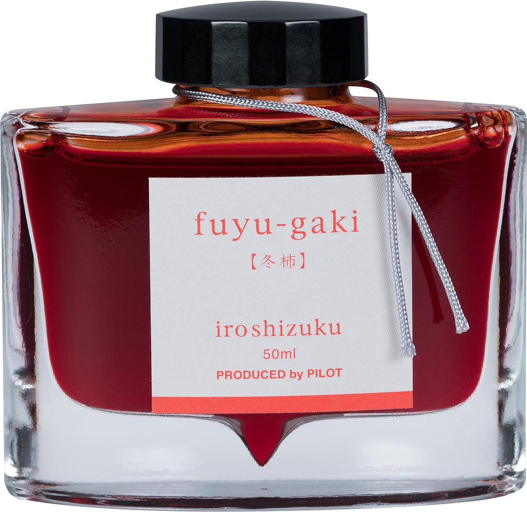 PILOT Iroshizuku 69209 Füllfederhalter-Tinte, Fuyu-Gaki, Winterpersimmon (orange-rot), 50 ml Flasche