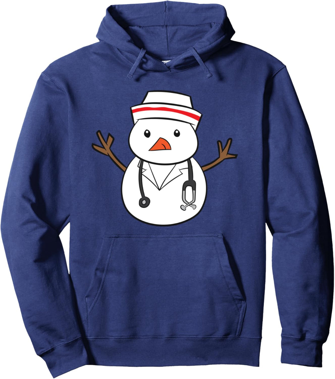 Schneemann Arzt Weihnachten Doktor Krankenschwester Arzt Pullover Hoodie