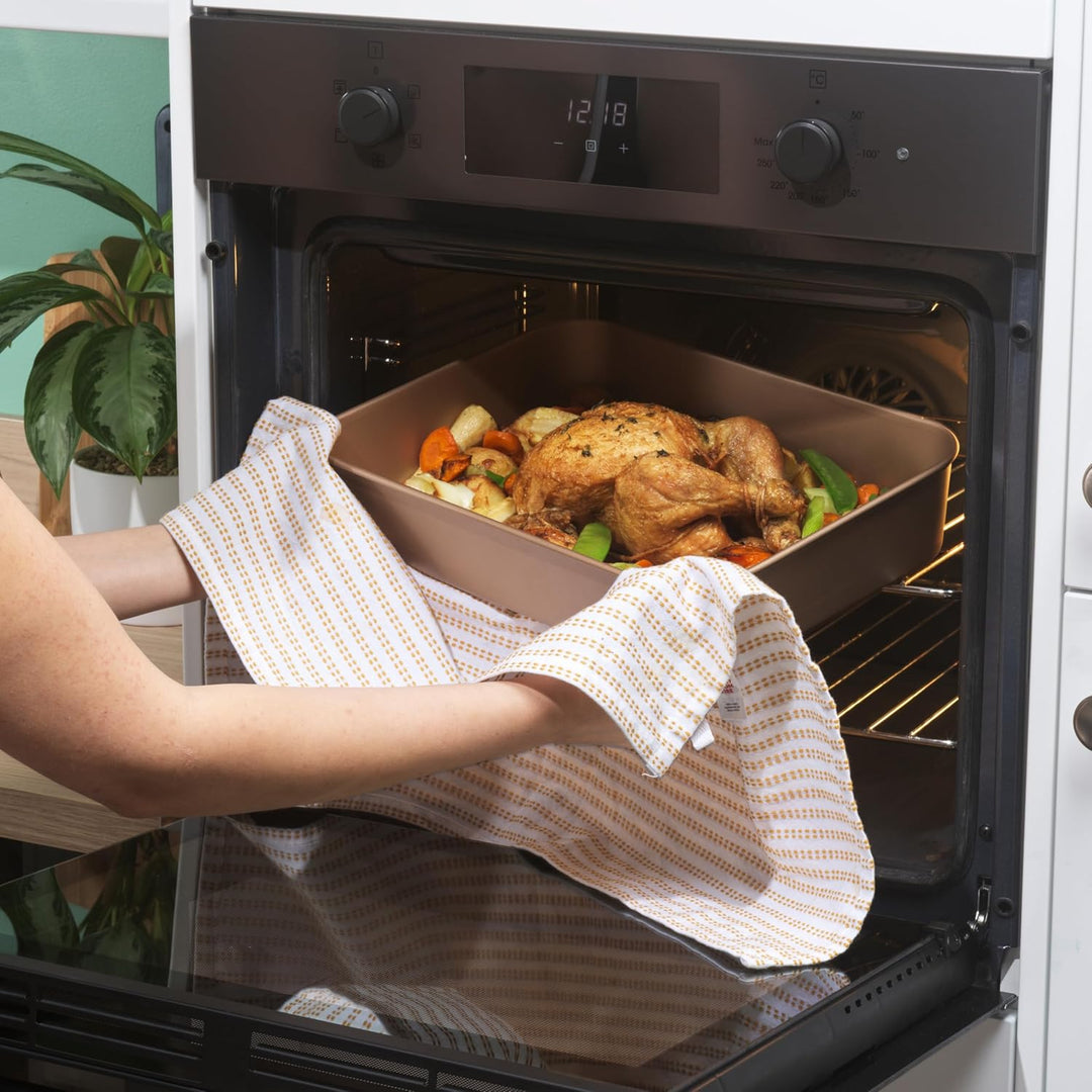 Russell Hobbs Opulence 40 cm Bratpfanne – Antihaftbeschichtet, Rechteckiger Tiefer Bräter, Spülmasch