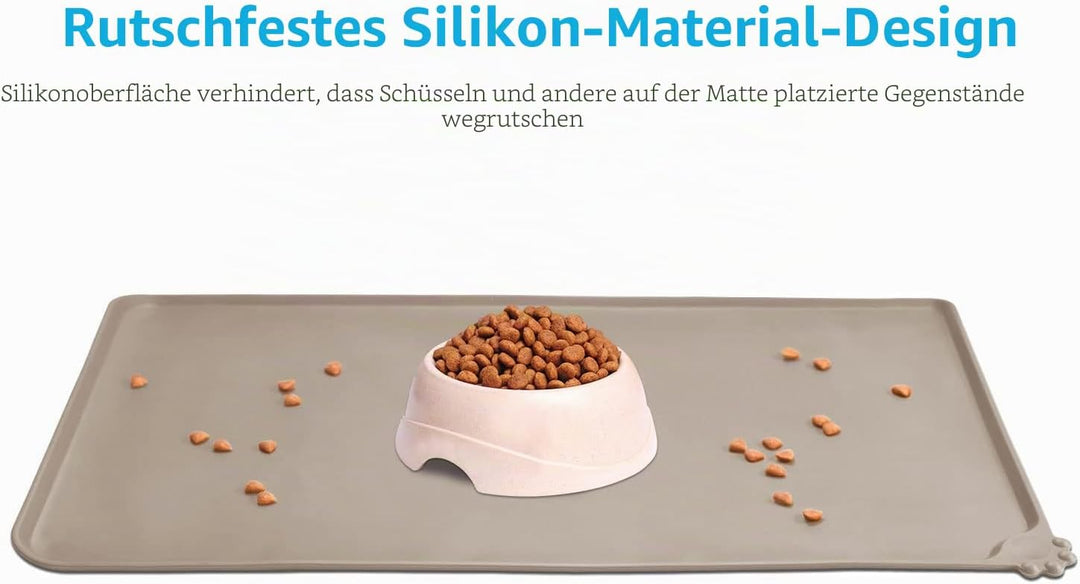 AUDWUD Silikon wasserdicht Hund und Katze Haustier Fütterung Matte,Anti-Rutsch-Tiernapf Matte,Hausti