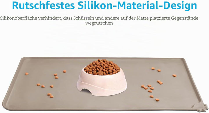 AUDWUD Silikon wasserdicht Hund und Katze Haustier Fütterung Matte,Anti-Rutsch-Tiernapf Matte,Hausti