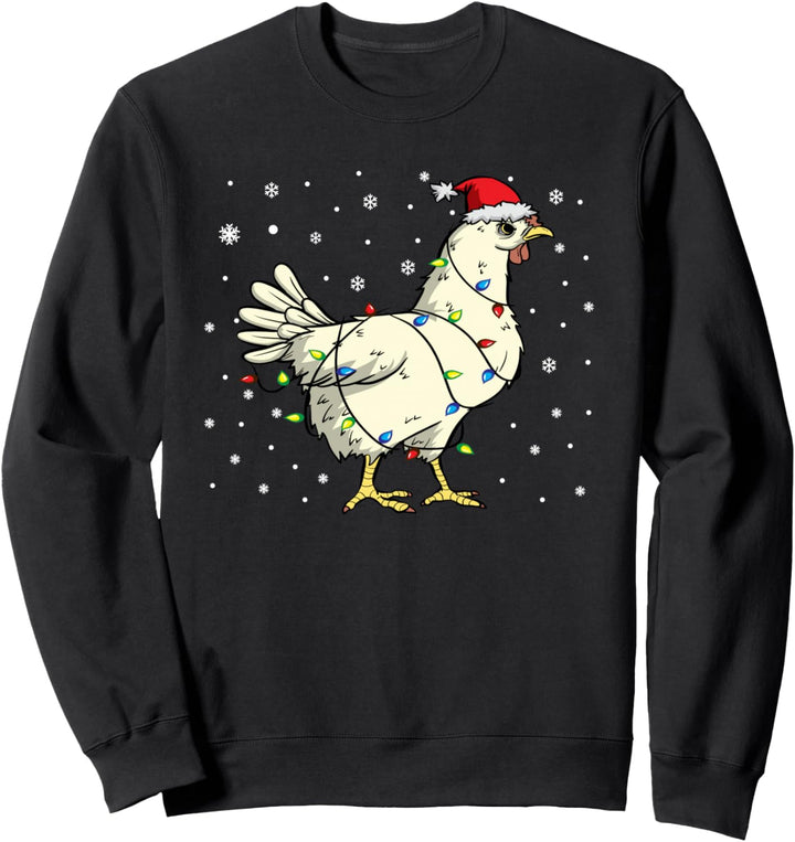 Huhn Weihnachtsmann Landwirtschaftliche Weihnachten Chicken Sweatshirt