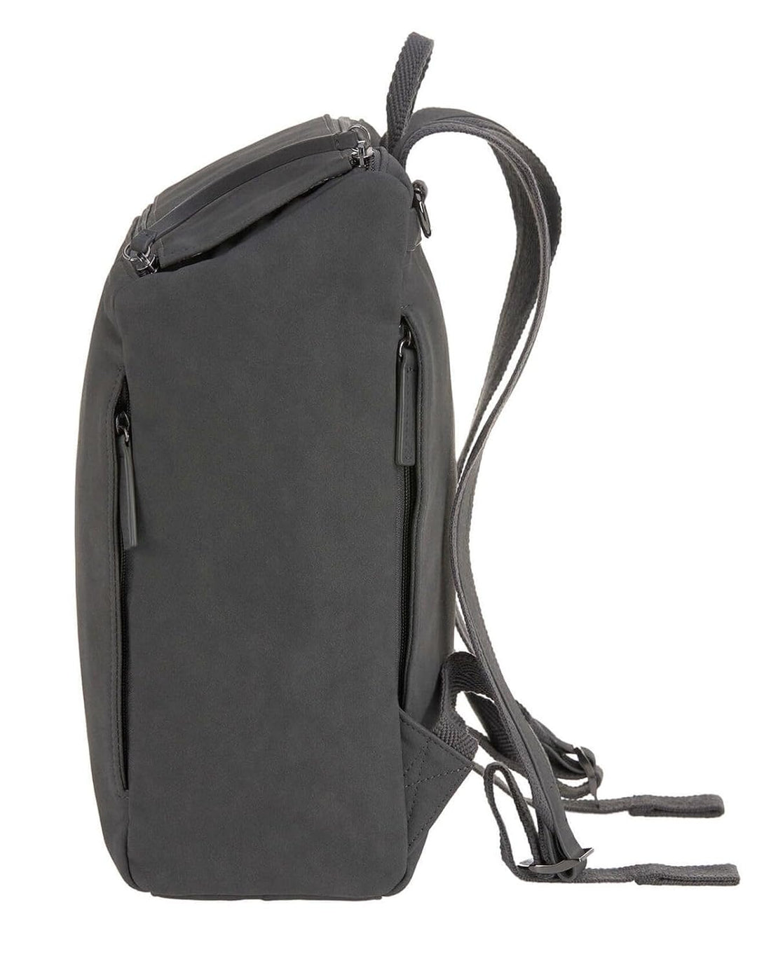 LÄSSIG Baby Wickelrucksack Wickeltasche mit Zubheör veganes Leder/Tender Backpack anthracite, Anthra