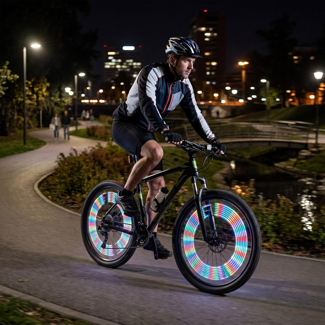 Alomejor Superhelle Radlichter, LED-Felgenlichter, wasserdicht, langlebig, leistungsf?hig, hochleist