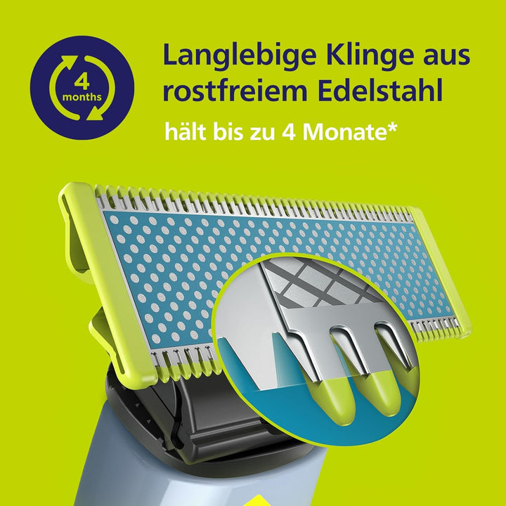 Philips OneBlade First Shave Klingen, passend für alle OneBlade und OneBlade Pro Modelle, für besond