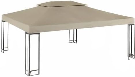 Goliraya 2-Stufiges Pavillondach Pavillondach Ersatzbezug Ersatzdach für Metall Pavillon Faltpavillo