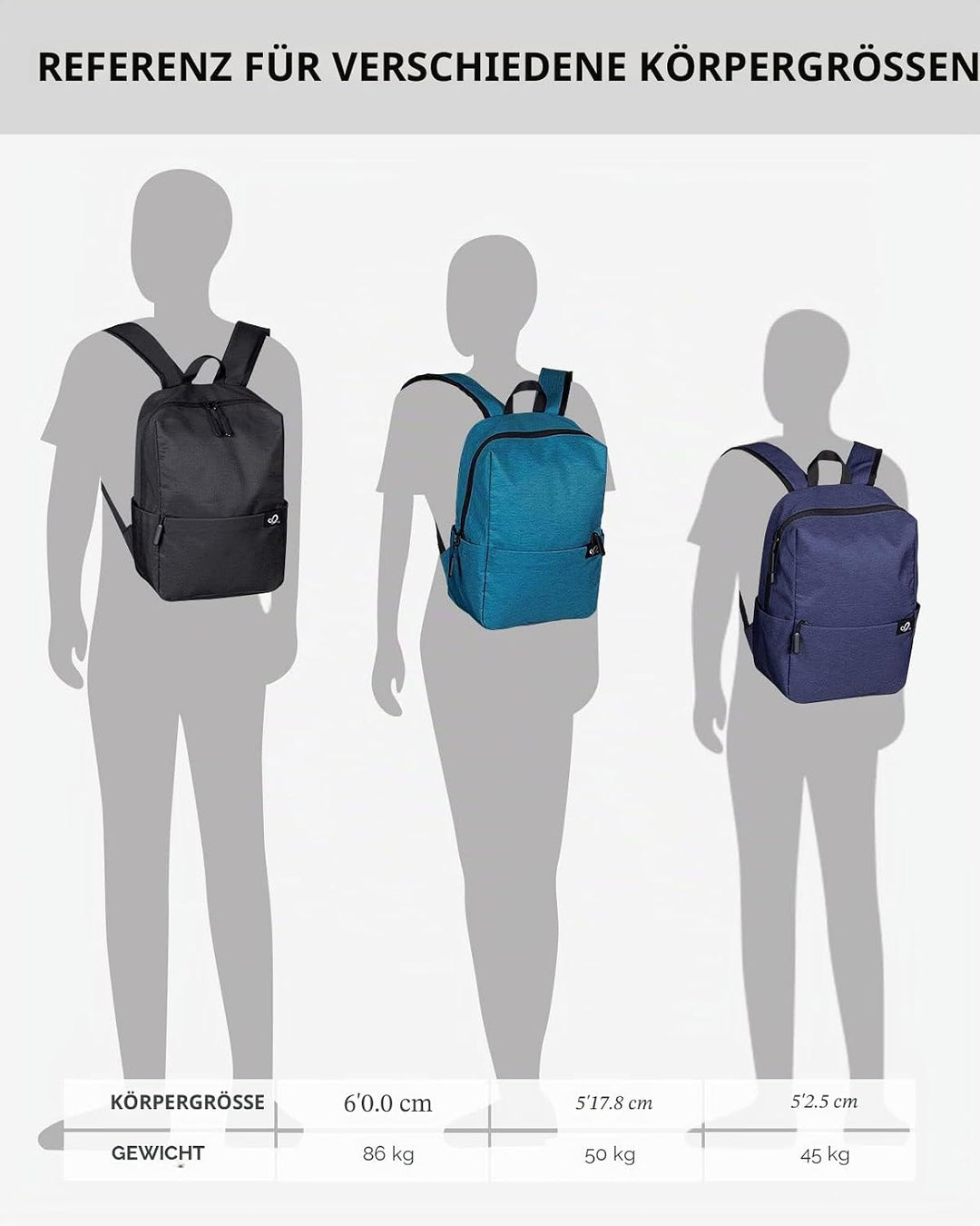 WATERFLY Leicht Klein Rucksack 10L: Casual Daypack Outdoor Mini Wanderrucksack Backpack für Arbeit S