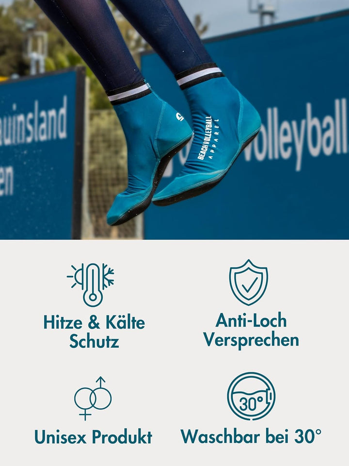Momevo Beachmates Beachvolleyball Socken - schützende Beachsocken aus Neopren und Elasthan - idealer