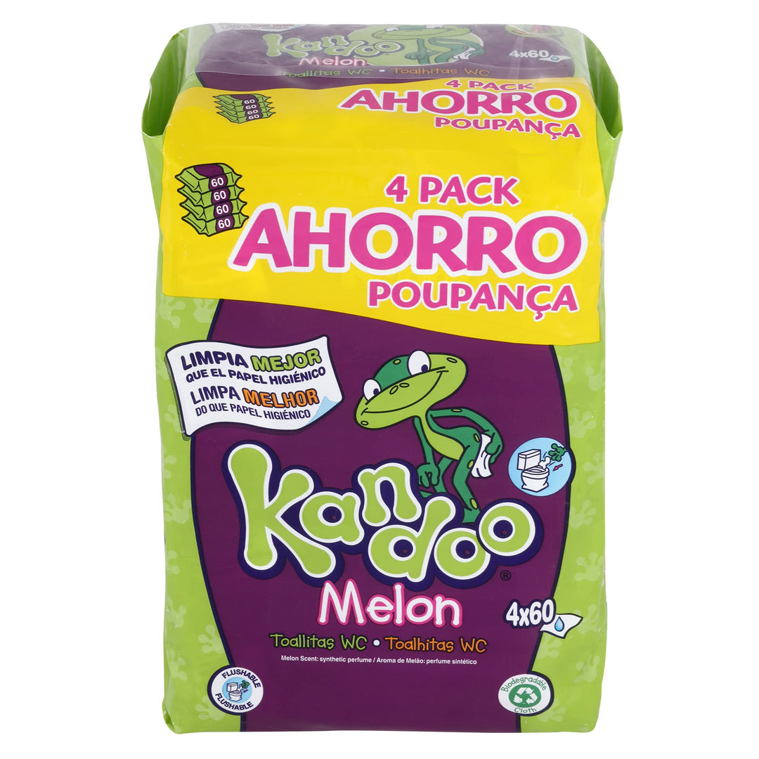 Kandoo Kandoo 0514400015 Nachfüll-Reinigungstücher, Duftmelone, 4 x 60 Stück, 118,9 g