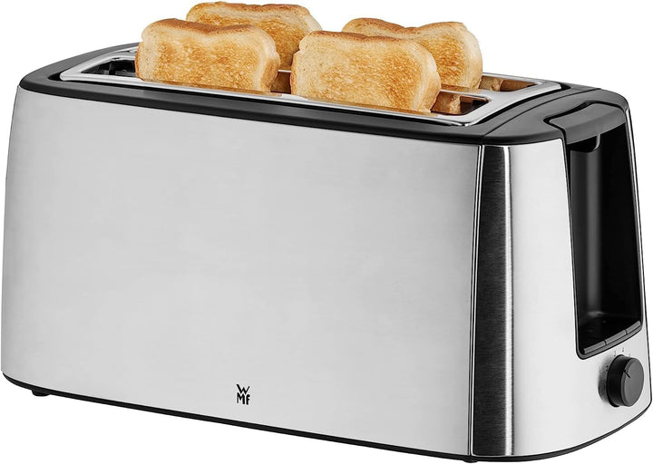 WMF Bueno Pro Toaster Langschlitz mit Brötchenaufsatz, 4 Scheiben, XXL Toast, Aufknusper-Funktion, 6