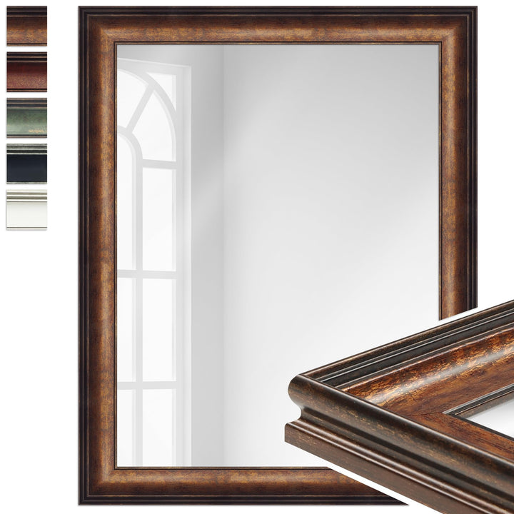 WANDStyle Spiegel Barock und Antik Stil I Aussenmass ca. 60 x 75 cm I Farbe Bronze I bronzener Wands