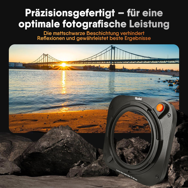Rollei Filterhalter Starter-Set MK 3. Rechteck-Filterhalter inkl. magnetischem CPL Filter, Adapterri