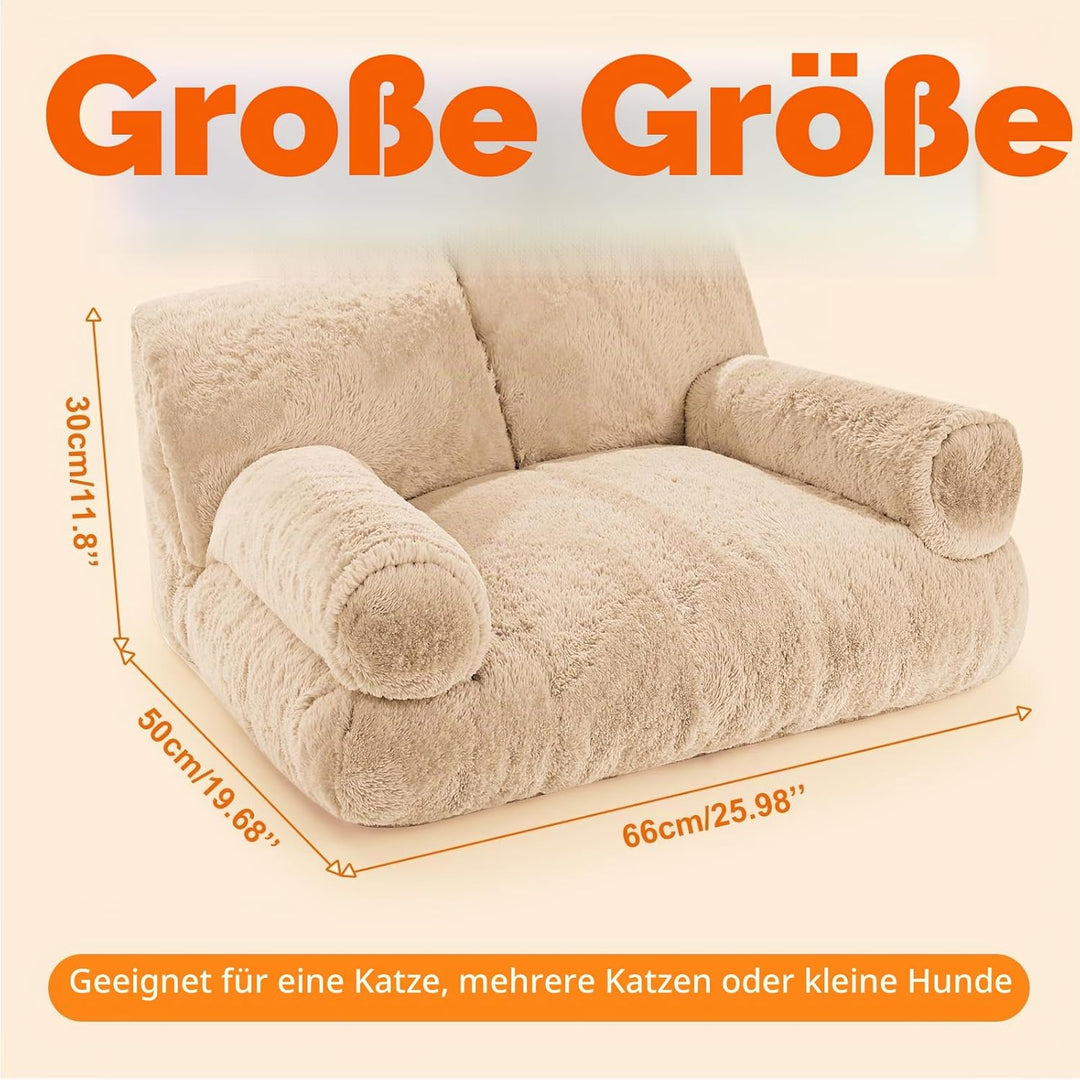 Gimars Grosse Katzen Bett – 10% mehr Füllung, Orthopädisches, Flauschiges, Waschbares Katzenbett mit