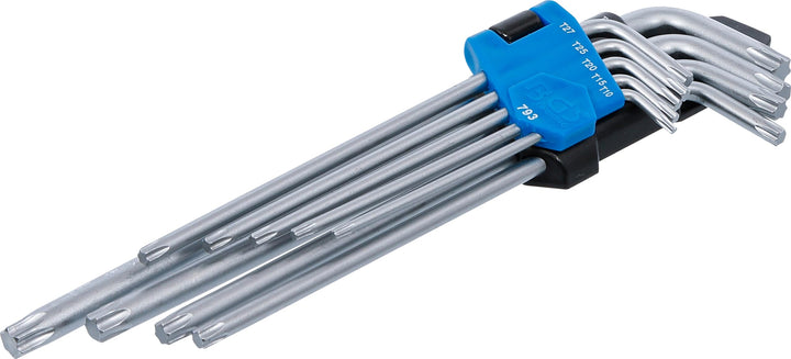 BGS 793 | Winkelschlüssel-Satz | 9-tlg. | extra lang | T-Profil (für Torx) T10 - T50 | inkl. Klappha