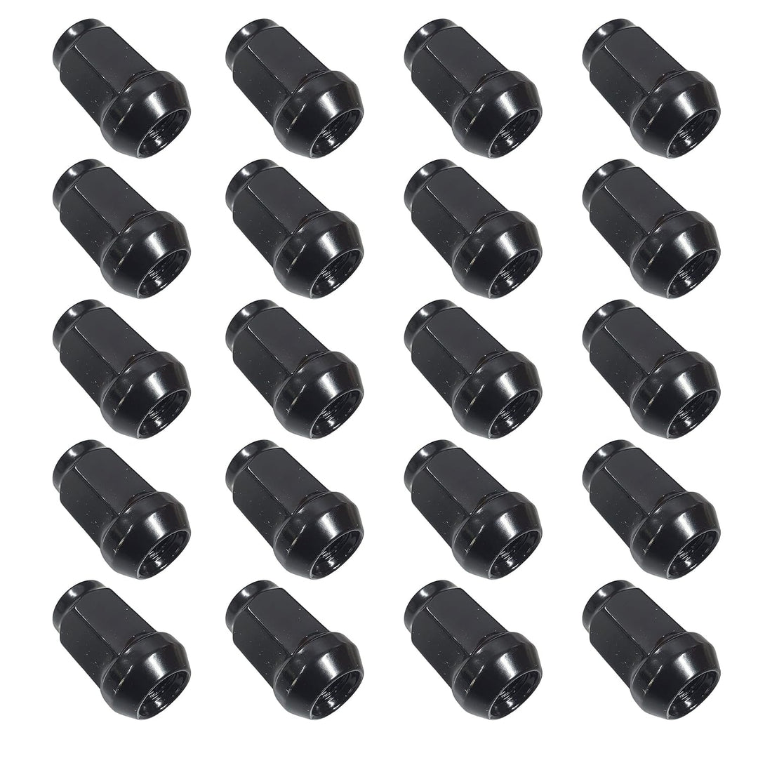 TRACER 20 schwarze Radmuttern Kegelbund geschlossen M14x1,5 kompatibel mit Chrysler, Ford, Land Rove