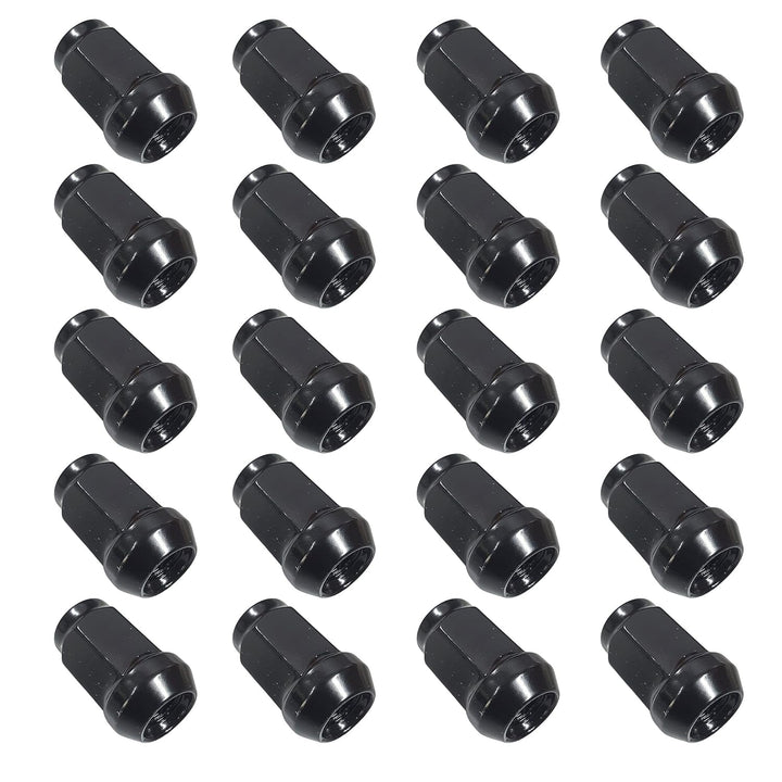 TRACER 20 schwarze Radmuttern Kegelbund geschlossen M14x1,5 kompatibel mit Chrysler, Ford, Land Rove