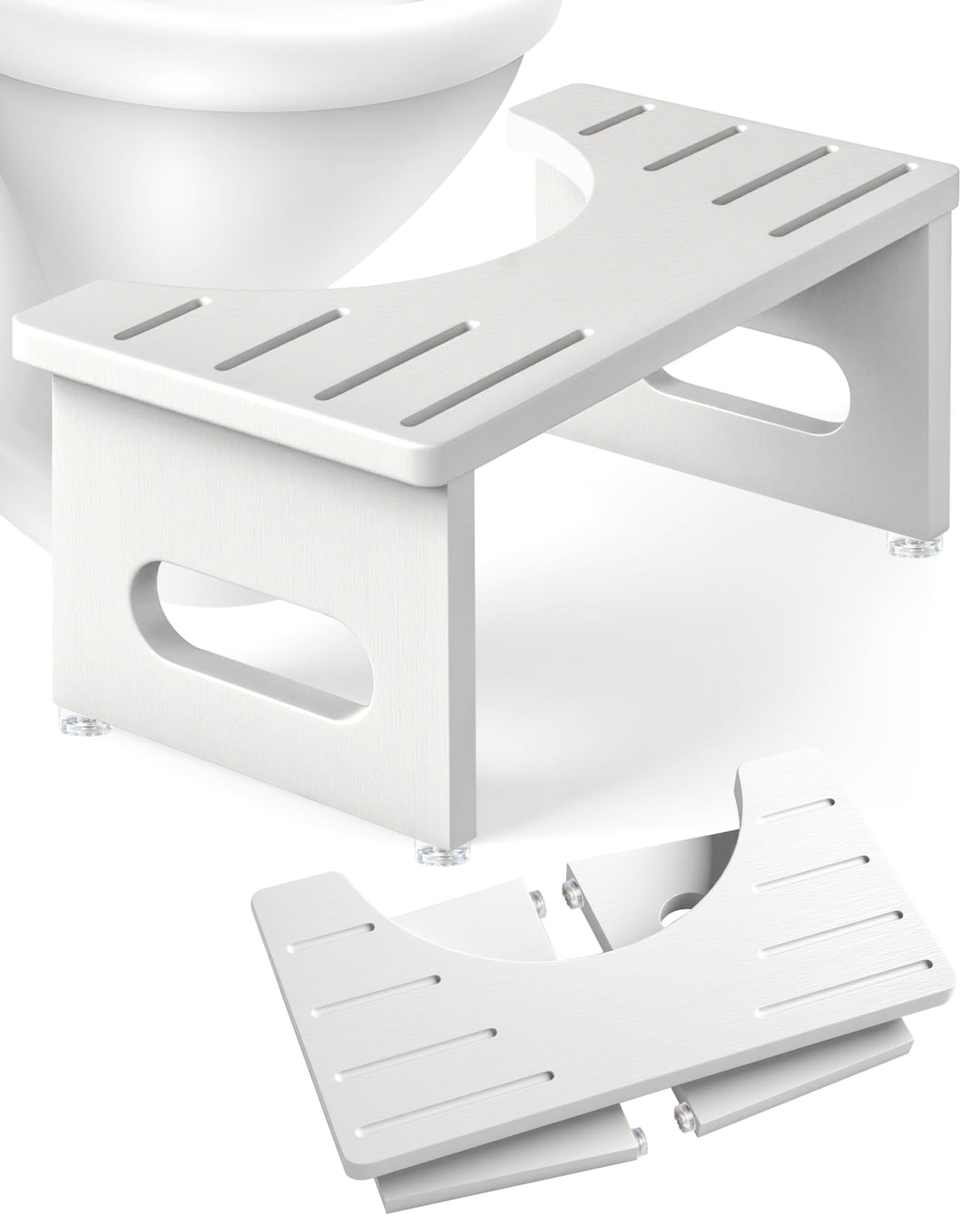 Toilettenhocker Holz – WC Hocker fur Erwachsene – Toilettenhocker Holz Klappbar - Squatty Kackhocker