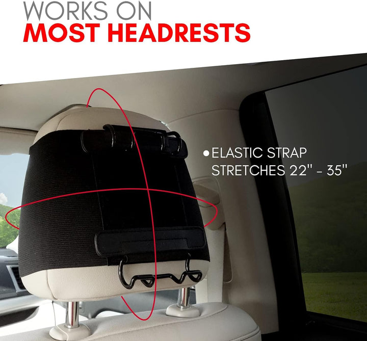 Macally STRAPMOUNT, Kopfstützenhalterung mit verstellbarem Gurt für fast alle Kopfstützen, für iPad